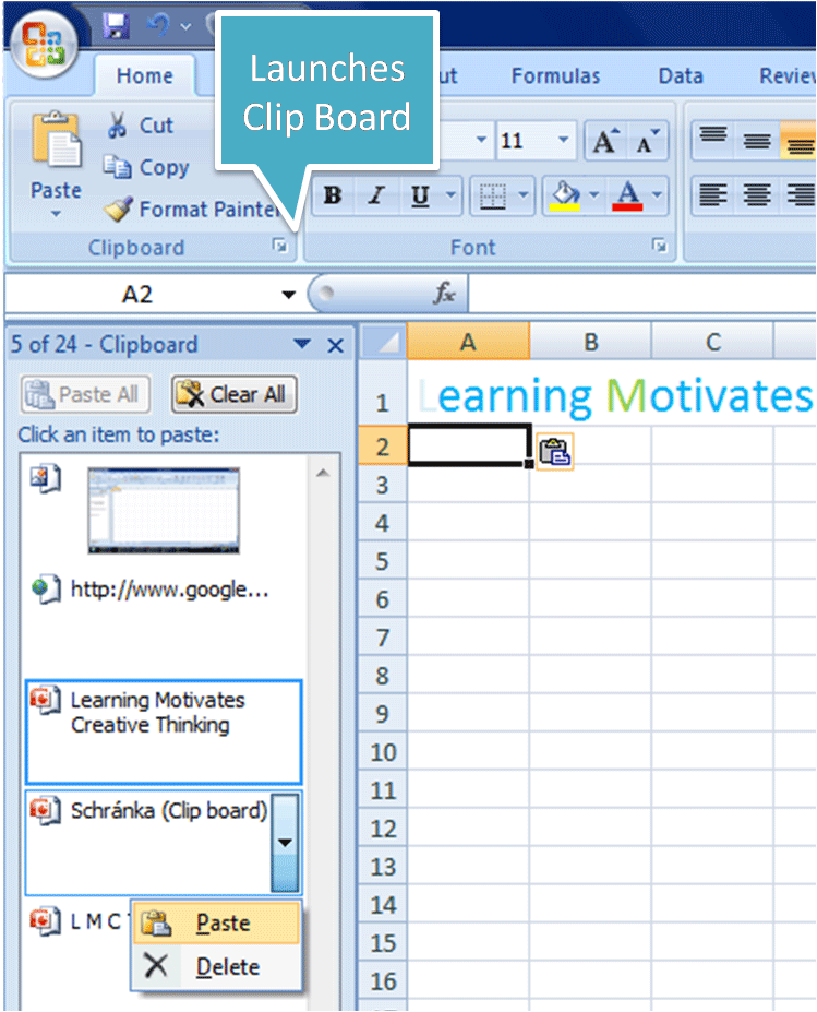 delete clipboard excel - photo #3